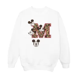 Women's Mickey Mouse M Faces Sweatshirt in White Size: Medium - White - Size: M