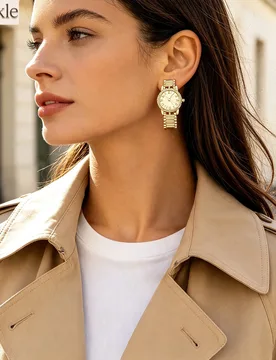 Vintage Roman Numeral Novelty Watch Design Stud Earrings Punk Chic Statement Metal Ear Jewelry for Women Party Daily Wear - Aliexpress - FashionsVida