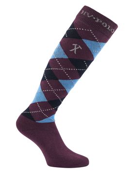 Socken ARGYLE plum-navy-mid blue 35-38