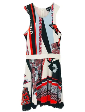 Sleeveless Multi-Print Dress - Just Cavalli - FashionsVida