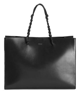 Borsa shopping in pelle intrecciata