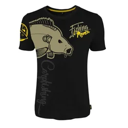 Fishing Mania Carpfishing Short Sleeve T-shirt Black 2XL Men