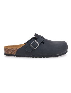 Sabot nero sottopiede in vera pelle 32850 39