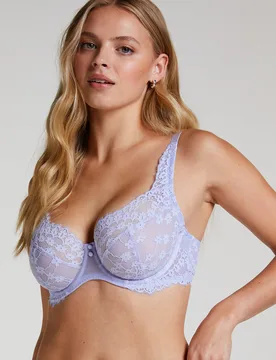 Womens Daisy Non-Padded Underwired Bra - Purple Polyamide - Size 38f - Hunkemöller - FashionsVida