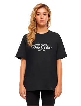 T-shirt à Manches Courtes Coca Cola Nothing A Diet Coke Can´t Fix Black S