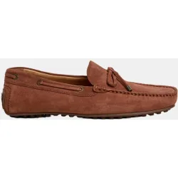 Mocasin tipo driver de hombre driver con cordones en nobuk