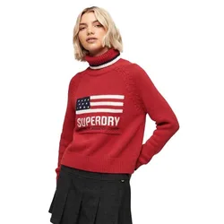 Maglione A Collo Alto Americana Knit Risk Red L