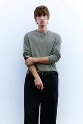 Long Sleeve Striped T-Shirt (Size: )