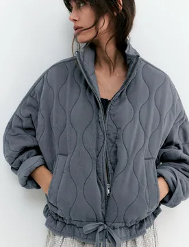 Padded Jacket With A High Neck (Size: ) - Pull&bear - FashionsVida