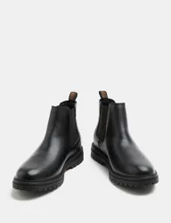 Cleated Chelsea Boots Black male