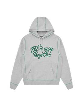 Contrast Stitch Script Popover Hood - Heather
