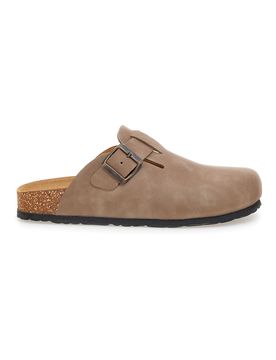 Ciabatte taupe con fibbia in vera pelle 335A013PR 38