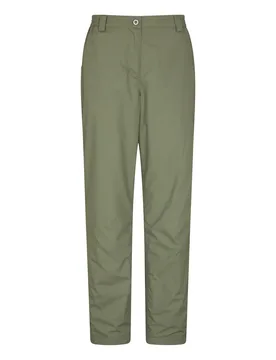 Winter Trek II Womens Fleece Lined Trousers - Long Length - Green - Green - Size: 8 - Mountain Warehouse - FashionsVida