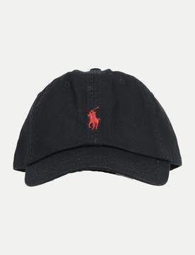 Polo Cap mit Logo-Stickerei Schwarz