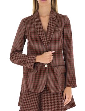 Blazer in viscosa BORDEAUX 38