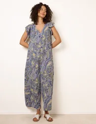 Ruffle Detail Jumpsuit - ONE / DENIM - female