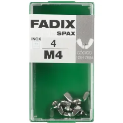Tuerca Mariposa Acero Inoxidable M4 - Caja 4 Uds