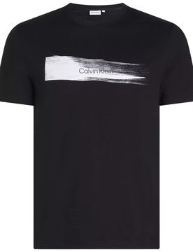 T-shirt nera brush logo K10K113113
