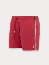 Pocketed Signature Stripe Swim Shorts Red male
