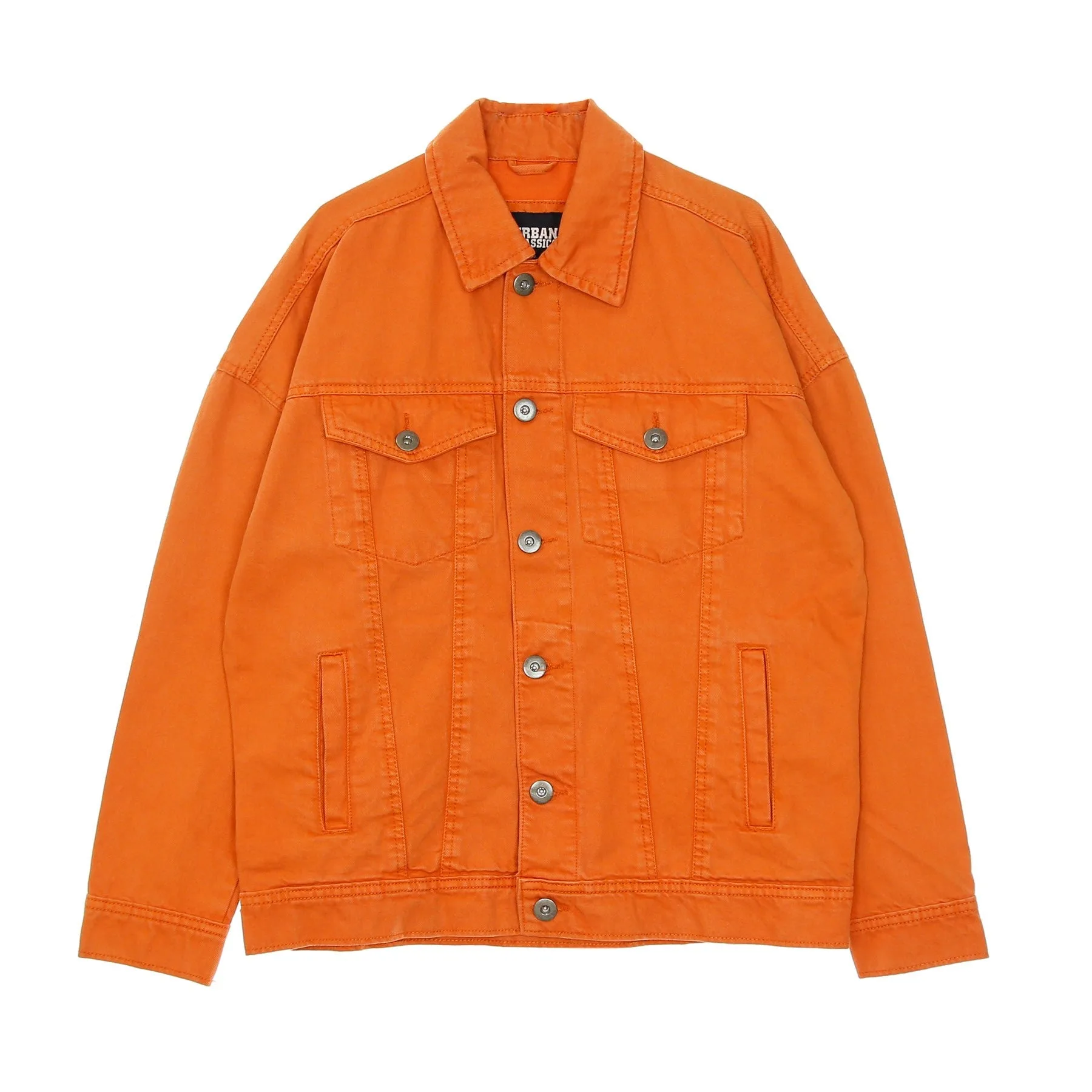 Giubbotto Jeans Uomo Oversize Garment Dye Jacket Blue Mint - Urban classics - FashionsVida