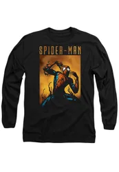 SpiderMan Creeping Venom Long Sleeve T-Shirt, Black - Black - Size: XL