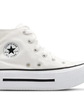 CTAS Lift Double Stack CTAS Toddler Trainers - White - Size 2.5 - Canvas - White - Size: 2.5 - Converse - FashionsVida