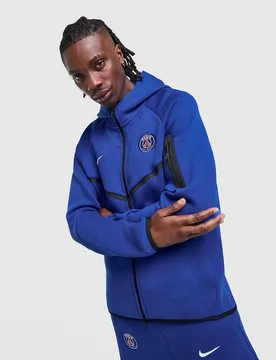 Mens Paris Saint Germain Tech Fleece Hoodie - Blu, blu blu Uomo taglia XS - Nike - FashionsVida