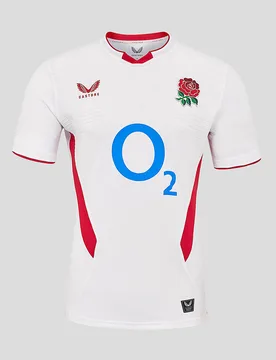 Men’s England Rugby 25/26 Home Pro Short Sleeve Shirt – Brilliant White WHITE 2XL male - Castore - FashionsVida