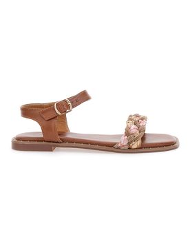 Sandali Cognac con Treccia 92119 38