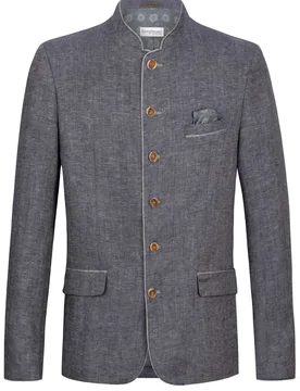 Trachtensakko Adriano (indigo, Gr. 44) von Bergfeuer für Herren, Oberteile, 100% Leinen - Stockerpoint - FashionsVida
