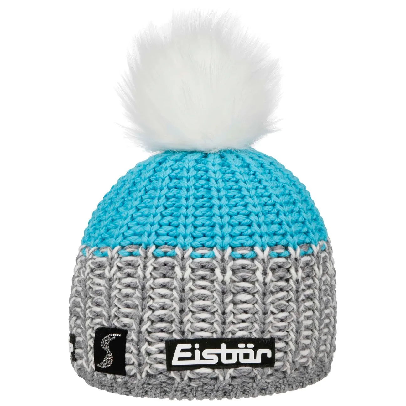 Focus Lux Crystal Skipool Beanie by - blue-grey - Damen - Size: One Size - Eisbär - FashionsVida