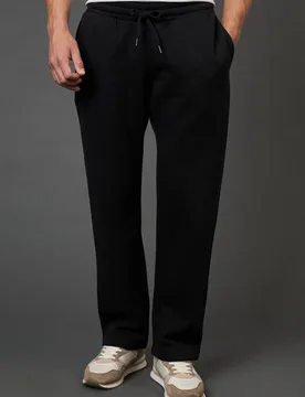 Men's Black Straight Leg Joggers Pants Size: Large - Black - Size: L - Burton - FashionsVida