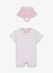 COMPLETO PAGLIACCETTO + CAPPELLINO RIGHE INFANT 18