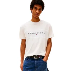 T-shirt à Manches Courtes Linear Logo Regular Fit Oat Marl Heather / Ecru M