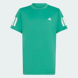 T-shirt da tennis Club 3-Stripes Junior 13-14A Semi Court Green
