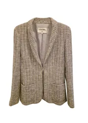 Lilac Single Breasted Tweed Blazer