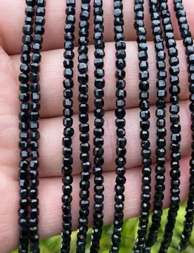New Natural Black Tourmaline Cut Beaded DIY Bracelet Necklace Key Chain Women's Earrings Accessories Wholesale - Aliexpress - FashionsVida