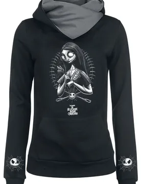 Disney Kapuzenpullover - Sally - XS bis 4XL - für Damen - Größe 4XL - schwarz/grau - EMP exklusives Merchandise! - Frauen - female - The Nightmare Before Christmas - FashionsVida