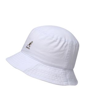 KANGOL Sombrero marrón / blanco