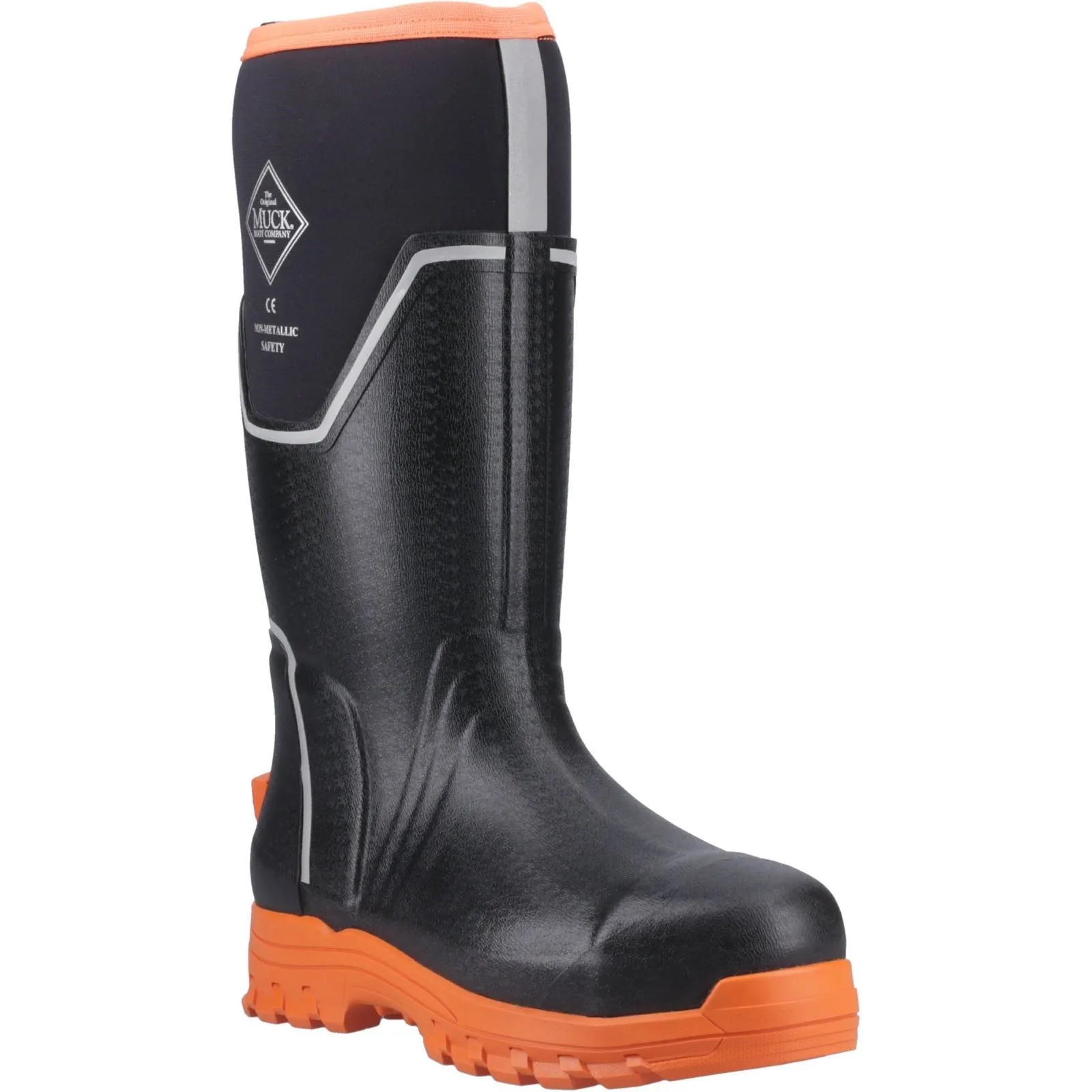 Grit S5 Rubber Mens Black/orange Wellington - Size Uk 12 - MUCK BOOTS - FashionsVida