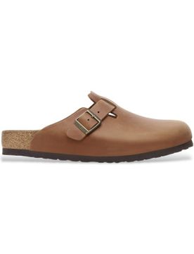 Para hombre. 1028179 Zuecos de Piel Boston (Ajuste Regular) (41), Plano, Ninguno, Casual