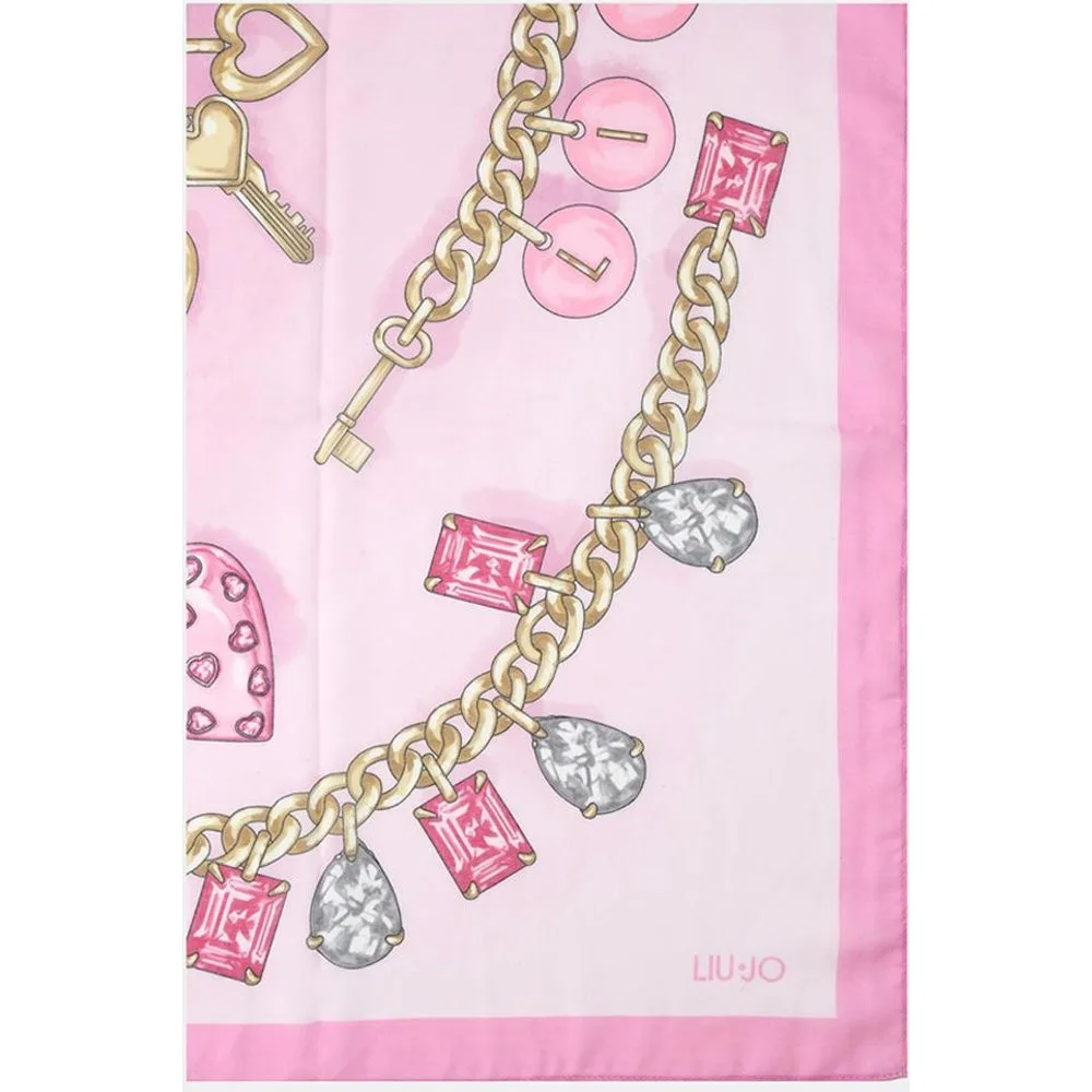 Fular detalle cadena con maxi eslabones y charms - LIUJO - FashionsVida