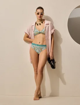 Braga de bikini de poliamida estampada de mujer - Énfasis - FashionsVida