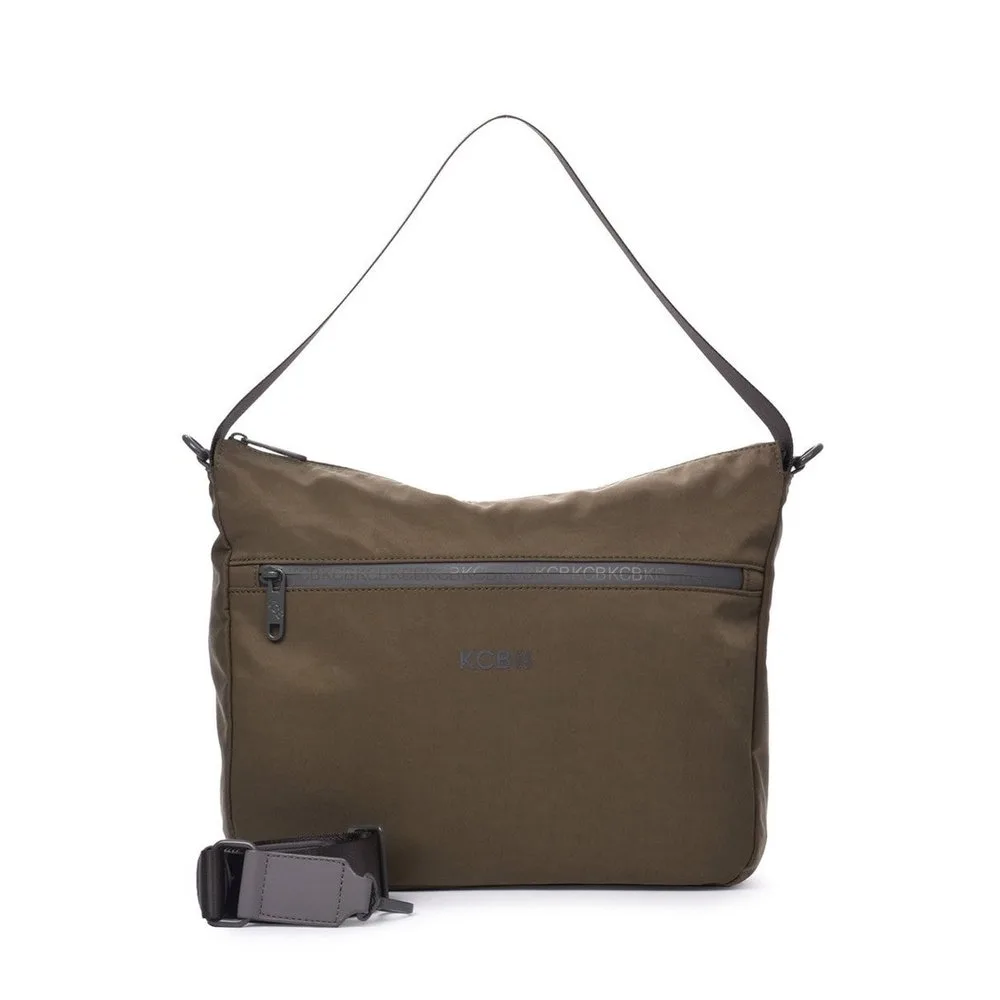 Bolso de hombro Shine color khaki - Kcb - FashionsVida