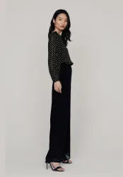 Leon Wide Leg Trouser In Black - 6