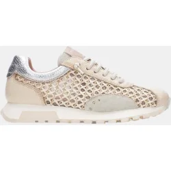 Zapatillas deportivas de mujer de rafia con cordones elásticos