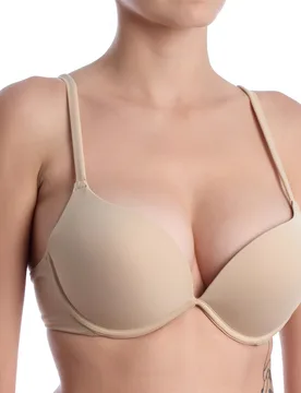 Womens Underwire Bra With Cups Miranda-Pushup - Beige - Size 32b - Lormar - FashionsVida