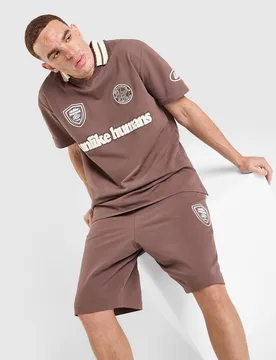 Mens Polo Goal - Marrone, marrone marrone Uomo taglia L - Unlike Humans - FashionsVida