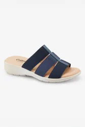 Women's Mule Slip On Sandals in Navy Size: 5 - Navy - Size: 5