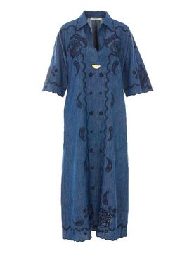 Vestito midi ricamato Aster